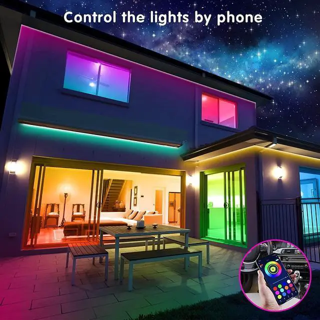 Alt view image 2 of 7 - Led Strip Lights 130ft (2 Rolls of 65ft) Smart Light Strips with App Control RGB Led Lights for BedroomMusic Sync Color Changing Lights for Room Party