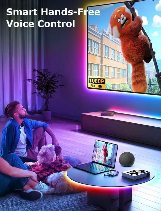 Alt view image 5 of 5 - RGB+IC LED Strip Lights, 132FT Smart LED Lights for Bedroom, Bluetooth LED Lights APP Control, Color Changing LED Light Music Sync for Gaming Room, Indoor