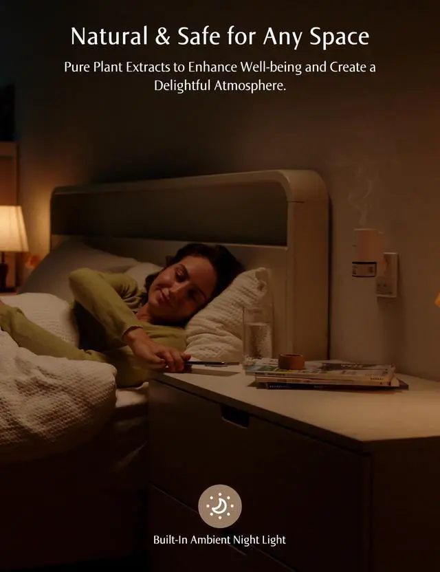 Alt view image 7 of 7 - SF101 Pro Waterless Essential Oil Diffuser, Aromatherapy Diffuser for Home, Plug in Air Freshener, 120-Day Natural Aroma Mist, Covers 1000 Sq Ft Free 30ml Calm Serenity (Dark Brown)