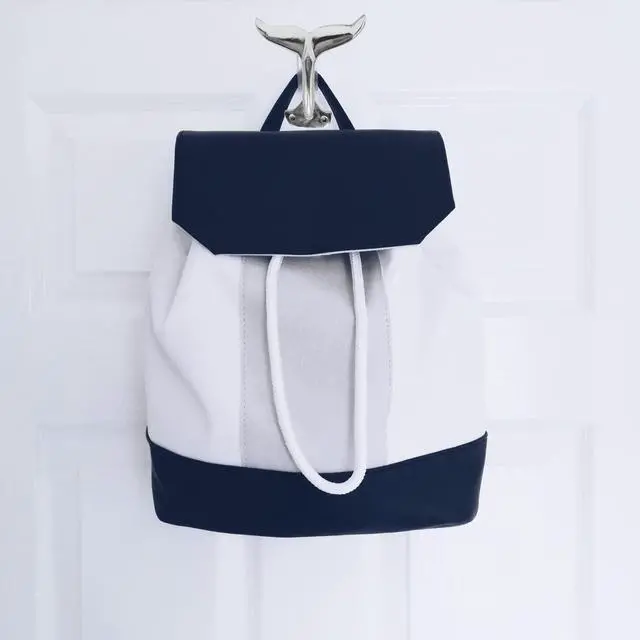 Alt view image 2 of 7 - Nautical Whale Tail Hook, Heavy Aluminum Cast Wall Hooks Decorative Coastal Home Decor, 8 inches