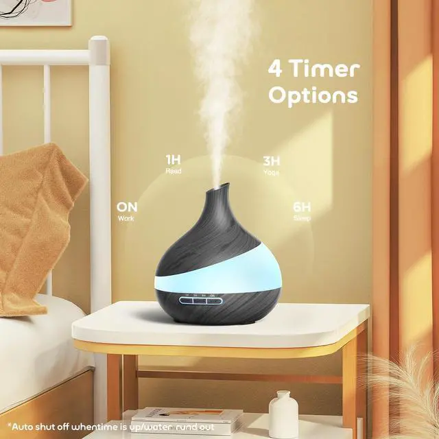 Alt view image 5 of 7 - 500ML Essential Oil Diffuser: Aroma Diffuser with Remote Control for Hotel Spa Yoga Room - Humidifiers for Bedroom with 14 Colors LED Night Light for Kids/Women Home Relaxation