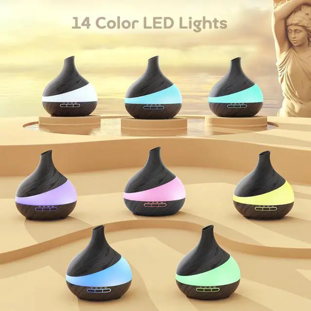 Alt view image 6 of 7 - 500ML Essential Oil Diffuser: Aroma Diffuser with Remote Control for Hotel Spa Yoga Room - Humidifiers for Bedroom with 14 Colors LED Night Light for Kids/Women Home Relaxation