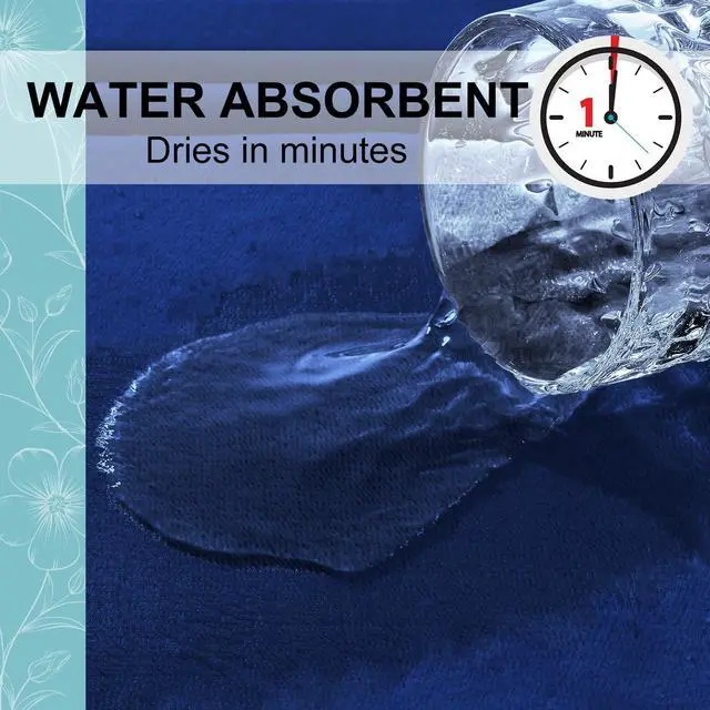 Alt view image 6 of 7 - Memory Foam Bath Mat Rug 30x20, Ultra Soft, Non-Slip and Absorbent Bathroom Rugs, Machine Wash Dry, Comfortable Bath Carpet for Bathroom Floor, Tub and Shower, Navy Blue