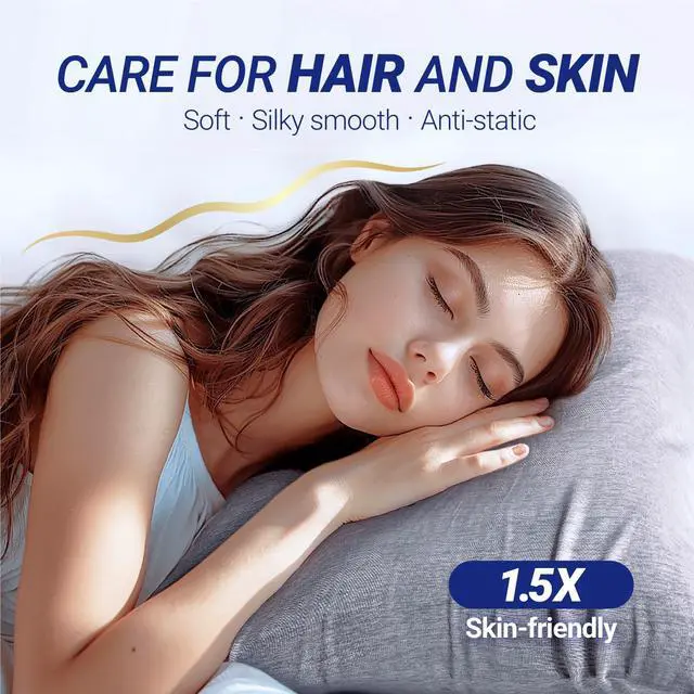 Alt view image 3 of 7 - Cooling Pillow Cases for Hot Sleepers, 2 Pack Standard Size, Breathable Cooling Pillow Covers with Hidden Zipper, Both Sides Q-Max>0.45, Ideal for Night Sweats, Grey