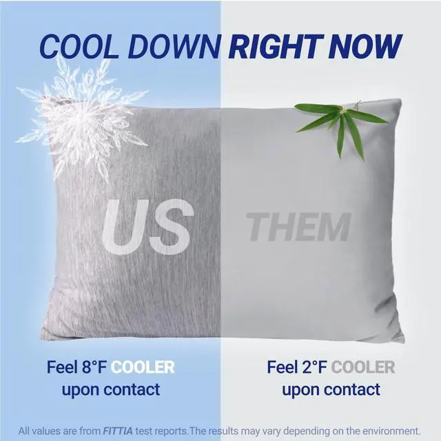 Alt view image 4 of 7 - Cooling Pillow Cases for Hot Sleepers, 2 Pack Standard Size, Breathable Cooling Pillow Covers with Hidden Zipper, Both Sides Q-Max>0.45, Ideal for Night Sweats, Grey