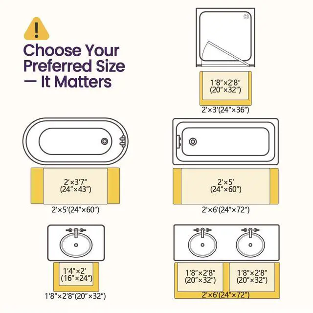 Alt view image 2 of 7 - Bathroom Rug 32x20, Non Slip Washable Bath Mat for Shower Floor, Absorbent Soft Bathmat with Rubber Backing, Quick Dry Microfiber Carpet, Grey