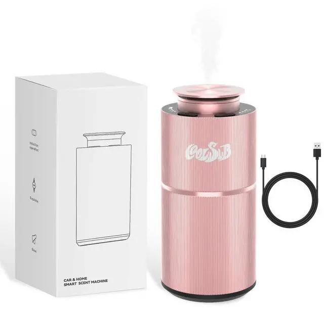 Main image of Smart Waterless Diffuser, Waterless Diffusers for Essential Oils with Timer & 3 Mist Levels, Super Silent Aromatherapy Essential Oil Diffuser Battery Operated for Car, Home, Office Rose Gold