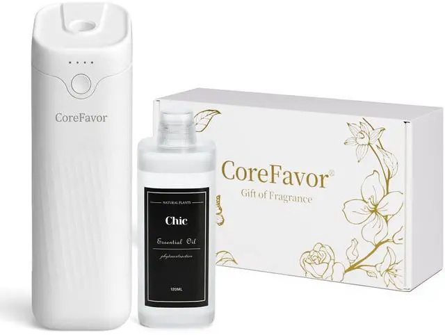 Main image of Waterless Essential Oil Diffuser with 120ml Oil, Portable Battery-Operated Cold Air Aroma Scent Machine, 4 Adjustable Intensity Levels, Quiet Diffuser for Bedroom Office Bathroom Car