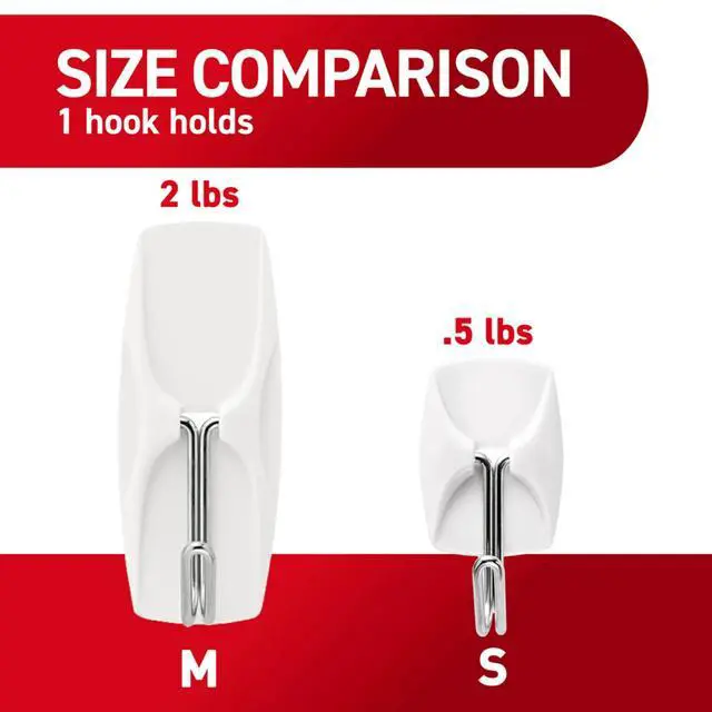 Alt view image 5 of 7 - Small Wire Toggle Hooks, 16 Hooks and 24 Strips, Damage-Free Hanging Wall Hook with Adhesive, No Tools Required, Great for Home, Kitchen, and Office Organization, Holds up to 0.5 lb