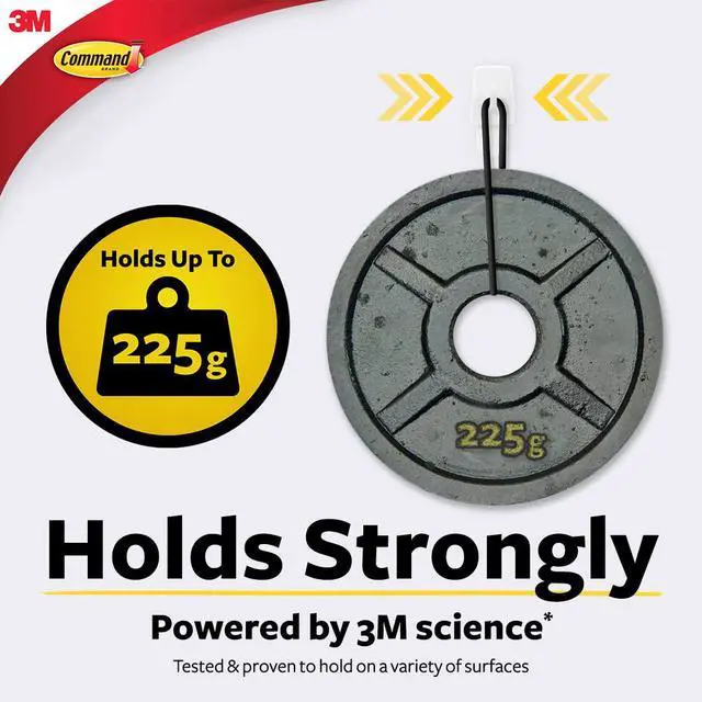 Alt view image 2 of 7 - Micro Hooks, White, 3-Hooks, 4-Strips, Organize Damage-Free