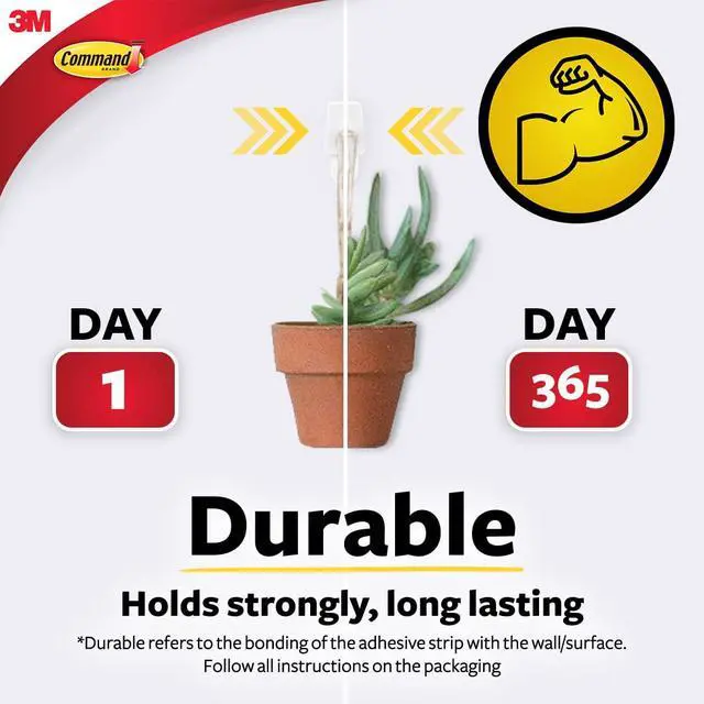 Alt view image 3 of 7 - Micro Hooks, White, 3-Hooks, 4-Strips, Organize Damage-Free