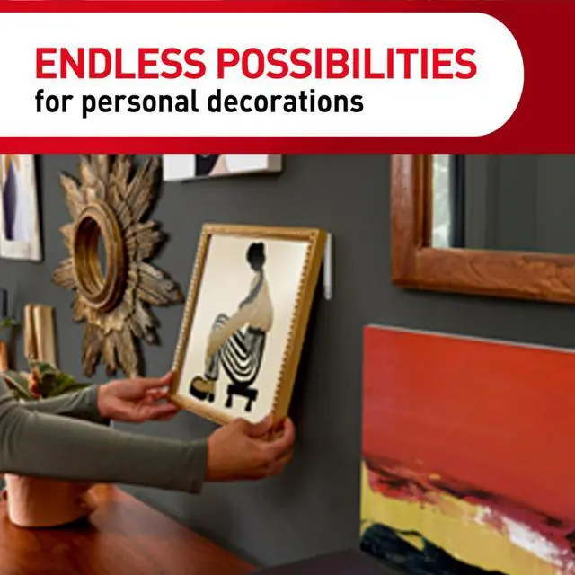 Alt view image 7 of 7 - Clear Variety Pack, Including 8 Pairs of Picture Hangers, 4 Clear Wire Hooks and 11 Wall Hook for Hanging Home Decor, Damage-Free Hanging Up to 19 Items with Command Strips