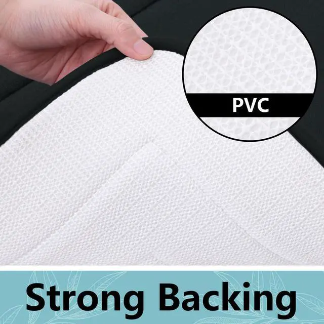 Alt view image 3 of 7 - Memory Foam Bathroom Rug Mat 30x20, Ultra Soft and Absorbent Bath Mat, Machine Wash Dry, Comfortable Bath Rug Carpet for Bathroom Floor, Tub and Shower, Black