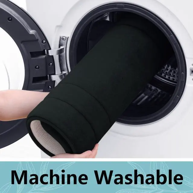 Alt view image 6 of 7 - Memory Foam Bathroom Rug Mat 30x20, Ultra Soft and Absorbent Bath Mat, Machine Wash Dry, Comfortable Bath Rug Carpet for Bathroom Floor, Tub and Shower, Black