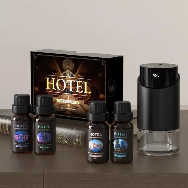 Alt view image 2 of 7 - Aluminum Alloy Waterless Essential Oil Diffuser for Home Rechargeable Scent Diffusers with 4 Timer Settings, 3 Mist Levels with Vehicle Mode for Car Room Studio Office, Black Metal,100ml (Gift Set)