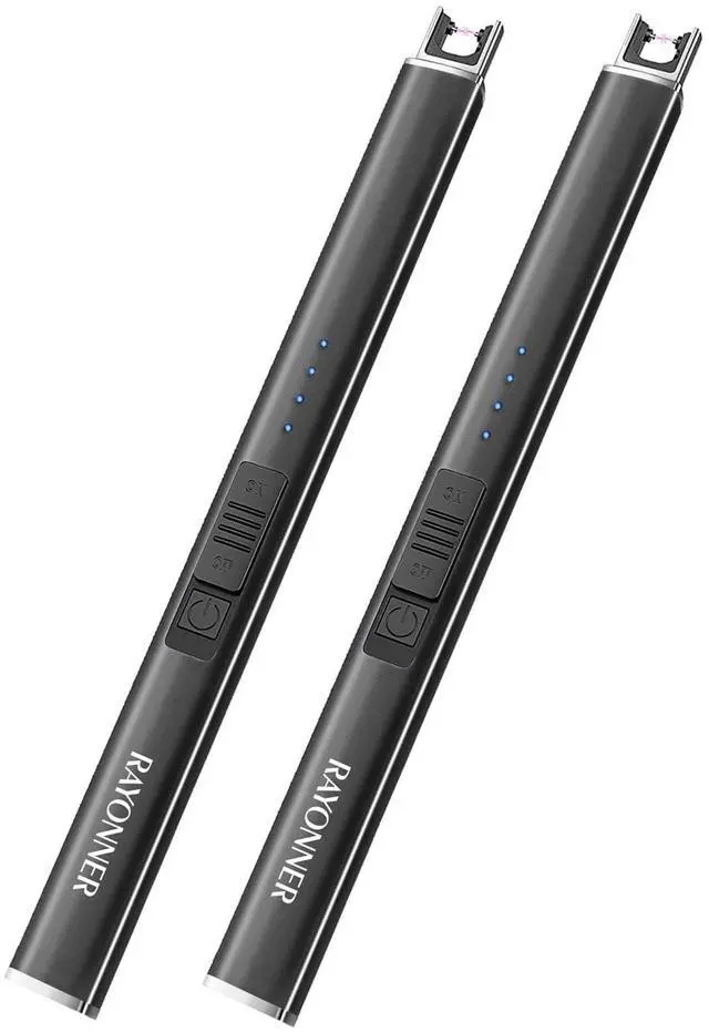 Main image of Rechargeable Electric Candle Lighter Windproof Plasma Arc Lighter for Deep Jars, BBQ Camping Flameless Fire Starter Christmas Stocking Stuffers Gift