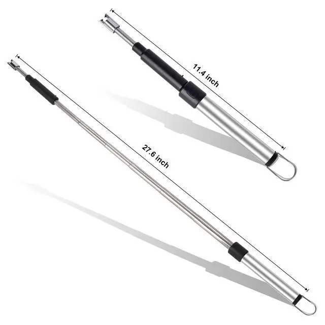 Alt view image 6 of 7 - Candle Arc Lighters Long Flexible Neck 70cm Rechargeable Telescopic Electric Flameless Lighter for Kitchen Fireplace Pilot Light BBQ Stove (Silver)