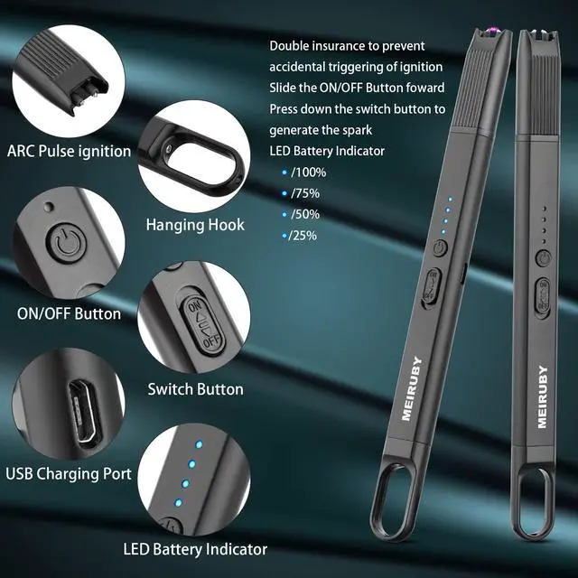 Alt view image 2 of 7 - Lighter Stocking Stuffers for Adults Wife Mom, Electric Candle Lighter for Women Mom Candle Lover Christmas Birthday Present Ideas Gifts, Cool Gadgets for Women Men 2025