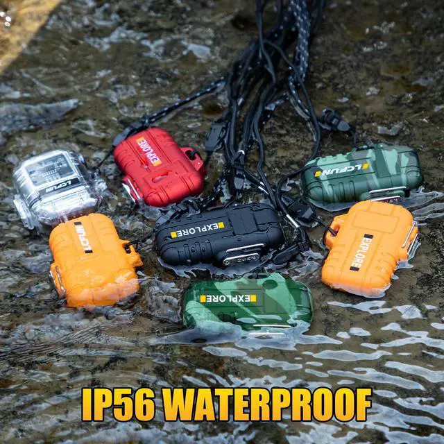 Alt view image 2 of 7 - 2 Pack Outdoor Lighter Waterproof, Windproof Electric USB Rechargeable Dual Arc Plasma Lighter, Refillable Butane Torch Lighters, Survival Tactical Gear Gadgets for Men for Camping, Hiking