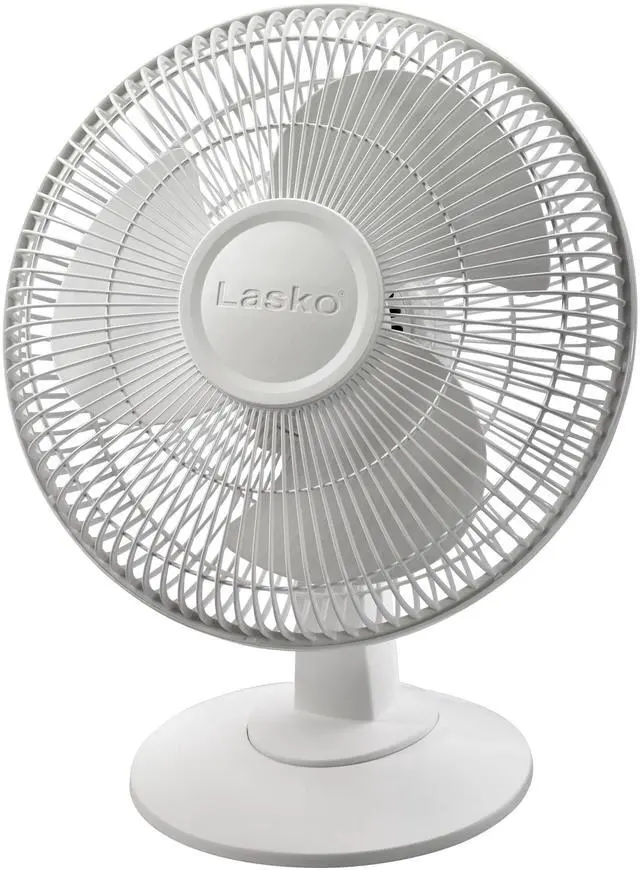 Main image of 12" Oscillating Table Fan for Home, Offices, Bedrooms, Living Rooms, 3-Speeds, Widespread Oscillation, Tilt-Back Fan Head, Portable, White, 2012