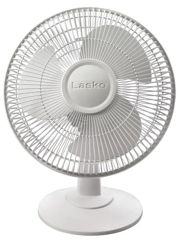 Alt view image 3 of 6 - 12" Oscillating Table Fan for Home, Offices, Bedrooms, Living Rooms, 3-Speeds, Widespread Oscillation, Tilt-Back Fan Head, Portable, White, 2012