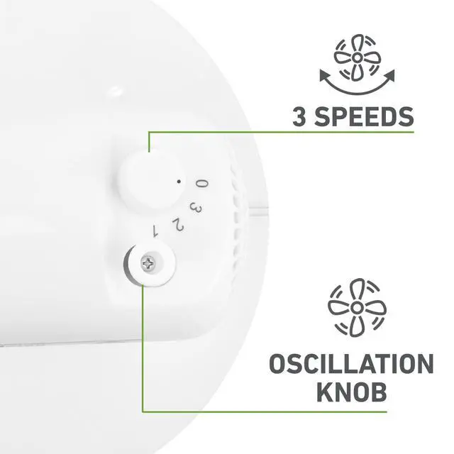 Alt view image 3 of 7 - 12 Inch Oscillating Table Fan 3 Speeds 75 Degree Wide Angle Oscillation 15 Degree Adjustable Head Tilt Quiet Cooling for Home Office Bedroom Manual Control White