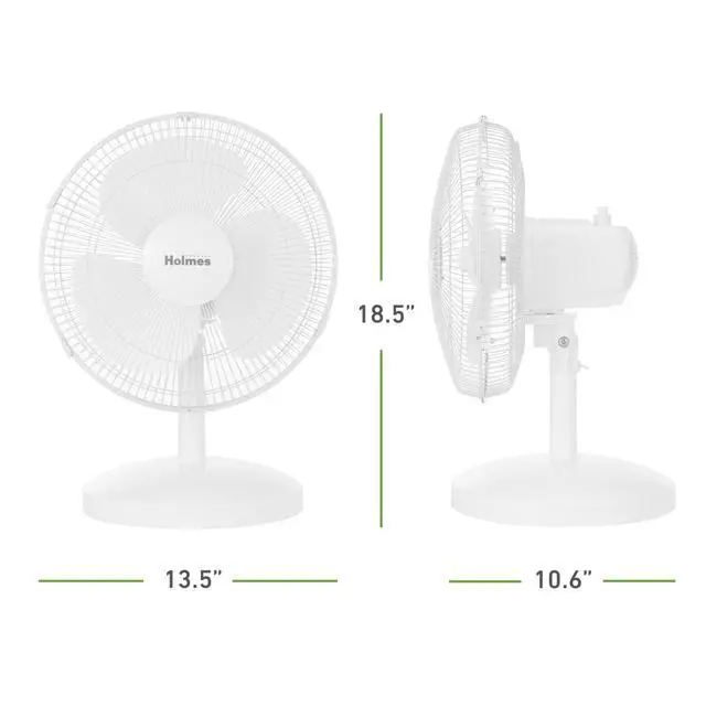 Alt view image 7 of 7 - 12 Inch Oscillating Table Fan 3 Speeds 75 Degree Wide Angle Oscillation 15 Degree Adjustable Head Tilt Quiet Cooling for Home Office Bedroom Manual Control White