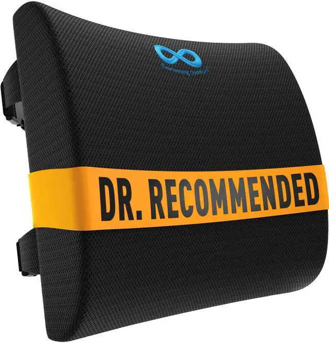 Main image of Lumbar Support Pillow for Office Chair - Memory Foam Back Cushion for Car Seat - Promotes Better Posture, Back Pain Relief - Ideal Gaming and Desk Chairs Work and Home Essentials