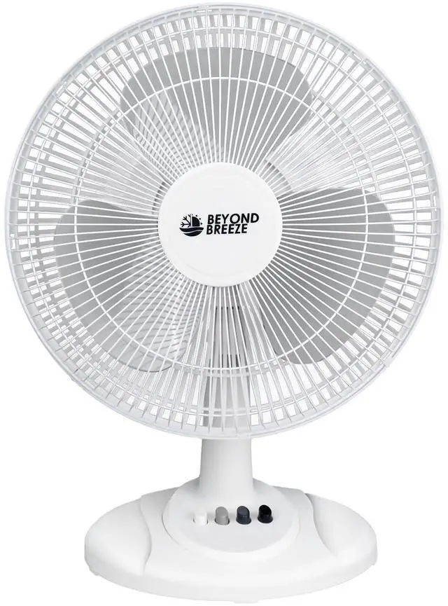 Main image of Oscillating Table Fan Quiet 3-Speed 12-Inch Adjustable Tilt Fan with Safety Grill, Ideal for Home, Office, Dorm