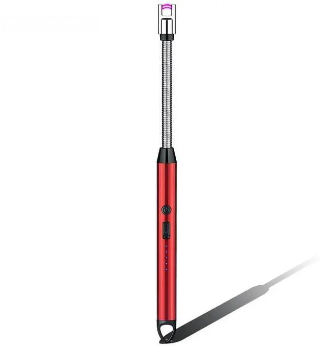 Main image of 360°Flexible Neck Lighters for Candles, Multi-Function Arc Lighter Rechargeable USB Electric BBQ Lighter for Grill Kitchen Fireworks Gas Stove (Red)