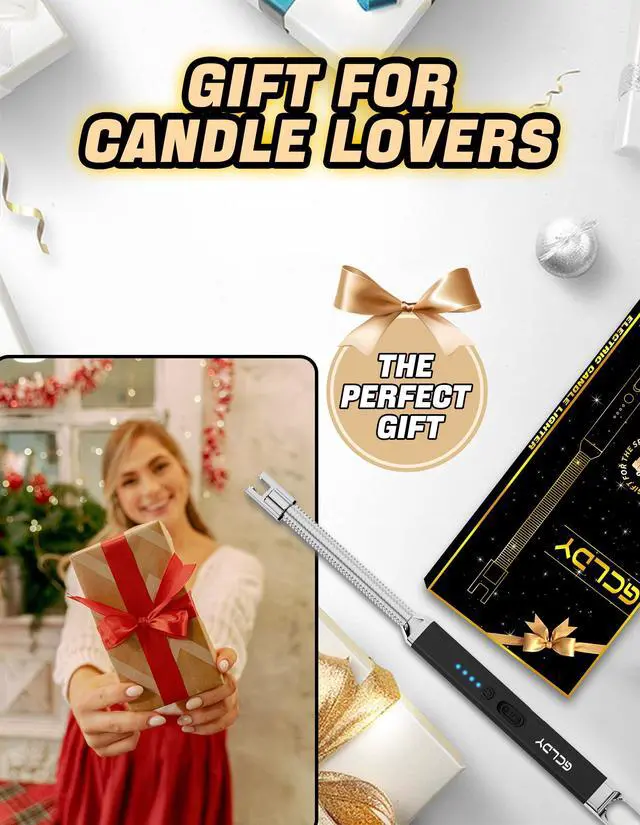 Alt view image 2 of 7 - 2 Pack Electric Candle Lighter, Best Stocking Stuffers 2025 for Women Men Adults, Birthday Gift for Women Wife Mom Sister Nana Men, Rechargeable Lighter for Candle Grill Home Kitchen BBQ Camping