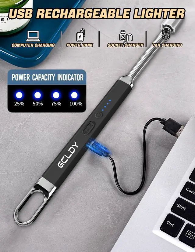 Alt view image 6 of 7 - 2 Pack Electric Candle Lighter, Best Stocking Stuffers 2025 for Women Men Adults, Birthday Gift for Women Wife Mom Sister Nana Men, Rechargeable Lighter for Candle Grill Home Kitchen BBQ Camping