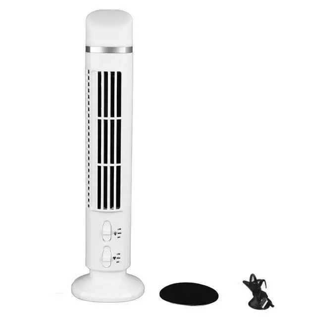 Alt view image 7 of 7 - Bladeless Tower Fan, 90 Degree Oscillation, Mini Vertical Fan with Light, Cooler and Conditioning for Room (White)