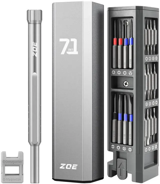Main image of Precision screwdriver set,71 in 1 small screwdriver set with case and magnetizer,Mini magnetic screwdriver set for Tablets,PC,phones,Watches,Toys,Cameras,Eye glass repairing kit,mini tool kit