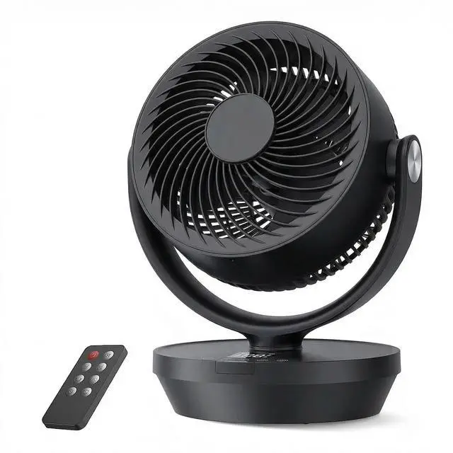 Main image of Air Circulator Fan for Bedroom, 13" Height Table Fan with Remote/Voice, 120° Vertical & 90° Oscillating, Quiet 25dB Electric Fan for Home, 60ft, 12H Timer, 4 Speeds, 4 Modes for Office