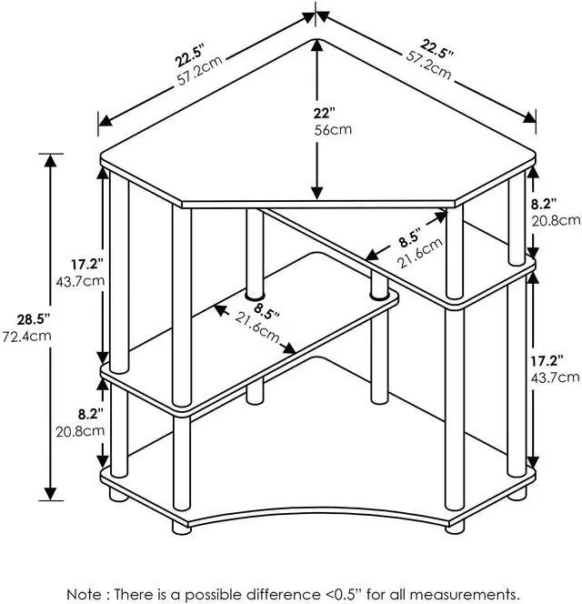 Alt view image 2 of 7 - TURN-N-TUBE Desk, Gaming Desk with Shelves, Corner Computer Desk with Shelves, Office Desk, Space Saving, For Home Office, Bedroom, Espresso