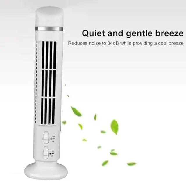 Alt view image 4 of 7 - Tower Fan for Bedroom, 90 Degree Oscillating Desktop Tower Cooling Fan, Quiet Standing Fan Portable USB Desk Fan with Light, Electric Fan for Home Bedroom Office