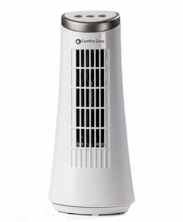 Main image of 12-Inch Oscillating Desktop Tower Fan Ultra-Slim Bladeless Design with 2 Speeds, Electronic Touch Controls & Carry Handle Quiet Portable Personal Fan for Bedroom, Dorm, or Office