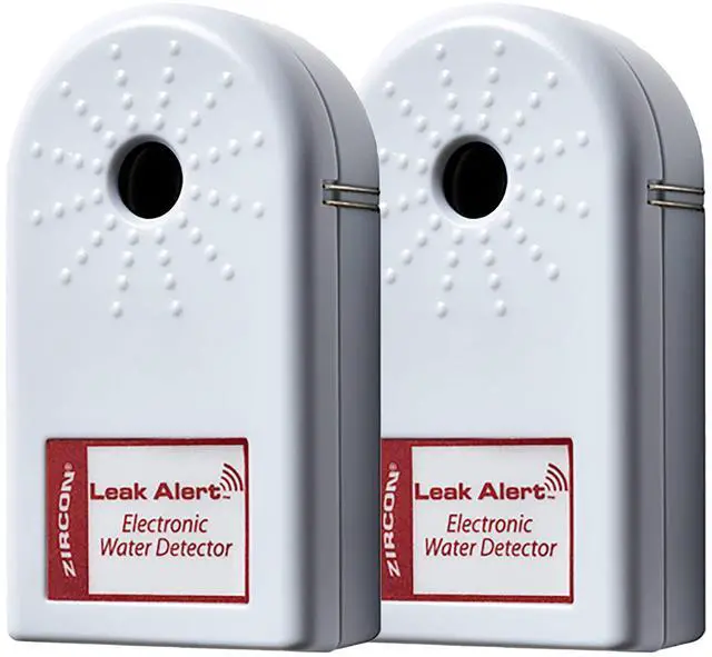 Main image of Leak Alert Water Leak Detector & Flood Sensor Alarm/Water Leak Sensor with Dual Leak Alarms 90Db Audio/Battery Powered (2 Pack) Batteries Not Included (72311) White