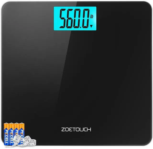 Main image of 560lbs Bathroom Scale for Body Weight Over 500 lbs, Accurate Digital Weighing Machine with Wide Platform 12.2" x 12.9", Large Backlit LCD Display,High Capacity for Heavy Duty Seniors