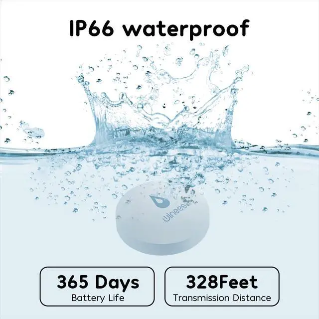 Alt view image 6 of 7 - WiFi Water Leak Detector, 1 Pack Water Sensors with 100dB Adjustable Alarm, Leak Alert Email&SMS Notification, 100M Transmission for Basement, Bathroom, Laundry, IFTTT, S1 Lite, 2.4G WiFi Only