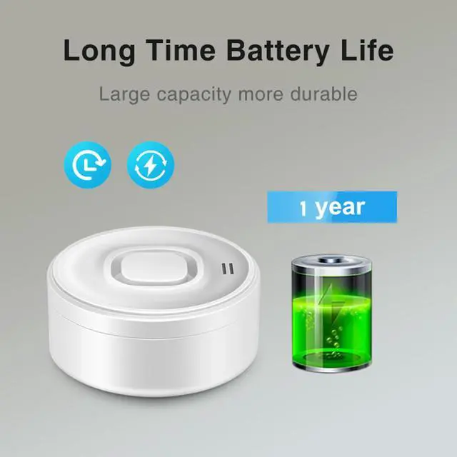 Alt view image 7 of 7 - WiFi Water Leak Detector Kit - 4 Modes: 1 Hub with Flashing Alert + 3 Sensors, 100dB Adjustable Alarm, SMS/Email/APP Push, Compatible with Alexa/Google/Tuya for Home,Basement,Kitchen (2.4G WiFi)