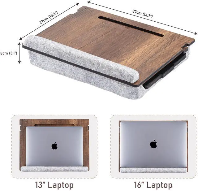 Alt view image 2 of 7 - Lap Desk for Laptop - Laptop Tray with Cushion, Portable Lap Desk for Lap, Adjustable Lapdesk, Couch Lap top Table for Work, Ergonomic Lap top Stand for Bed