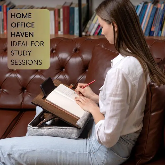 Alt view image 7 of 7 - Lap Desk for Laptop - Laptop Tray with Cushion, Portable Lap Desk for Lap, Adjustable Lapdesk, Couch Lap top Table for Work, Ergonomic Lap top Stand for Bed