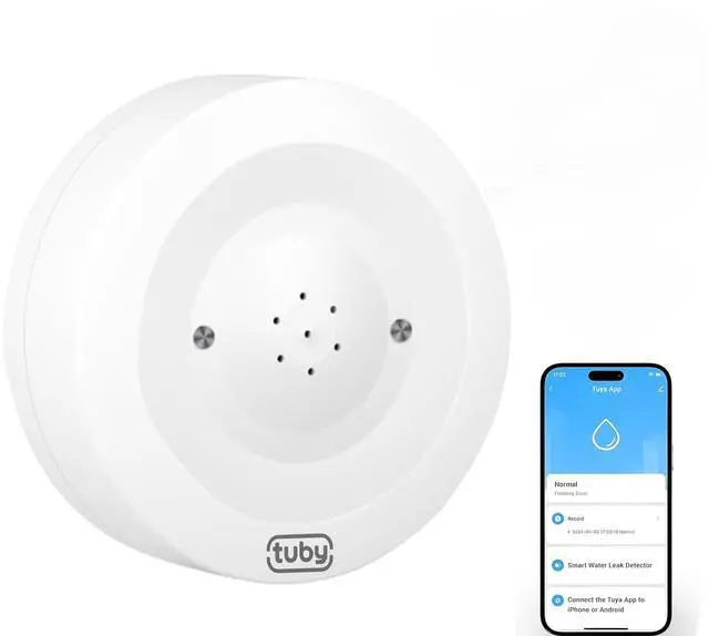 Main image of WiFi Water Leak Detector No Hub Required, Easy Installation Smart Sensor for Home, Basement, Kitchen, Bathroom Moisture Sensor, Wireless, IP55 80dB Alarm Flood Sensors