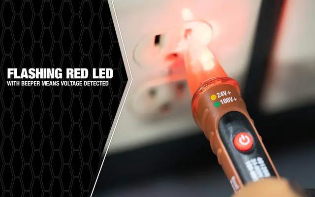 Alt view image 3 of 7 - 40126N NCV Non-Contact Voltage Dual Range Pen Type Detector with Flashlight; 24-600V AC