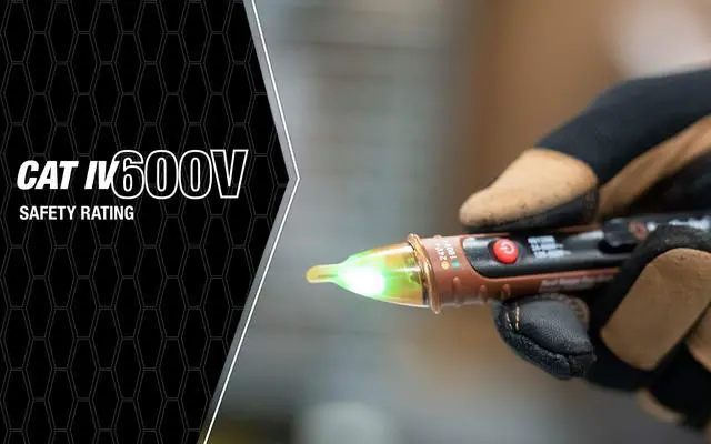 Alt view image 4 of 7 - 40126N NCV Non-Contact Voltage Dual Range Pen Type Detector with Flashlight; 24-600V AC