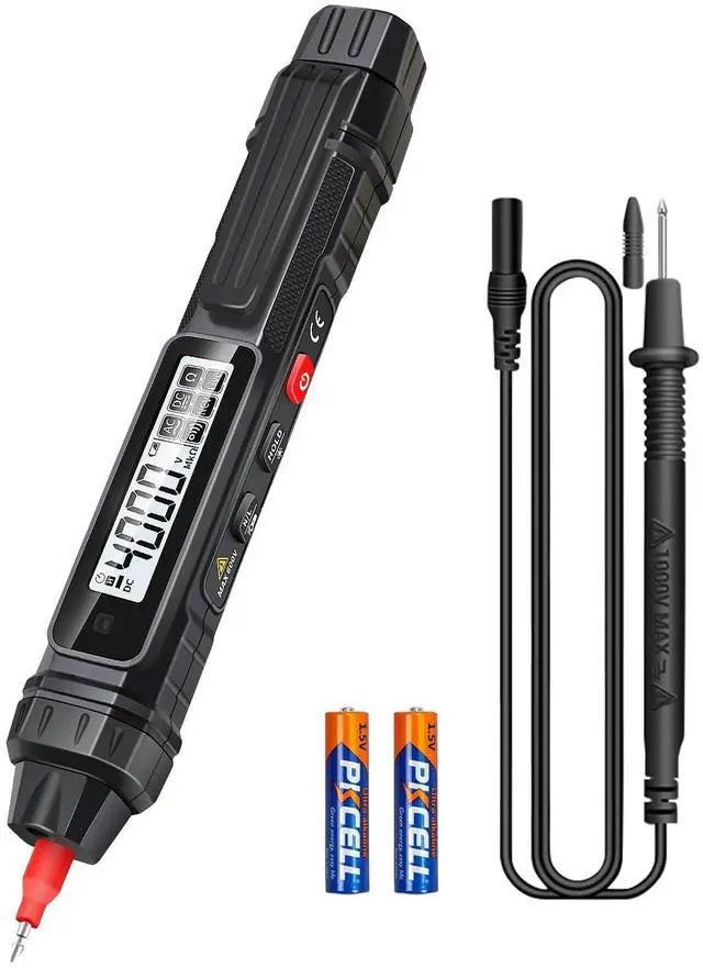 Main image of Pen Type Digital Multimeter Voltage Tester NCV Non-Contact Meter 600V Voltmeter, with LCD Backlit Display, Measure AC DC Voltage Resistance Diode Continuity for Electrician Tools