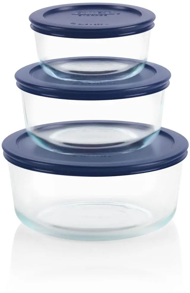 Main image of Simply Store (3-Pack) Glass Food Storage Containers Set, (2, 4 & 7 Cup) Meal Prep Containers With Plastic BPA-Free Lids, Dishwasher & Microwave Safe