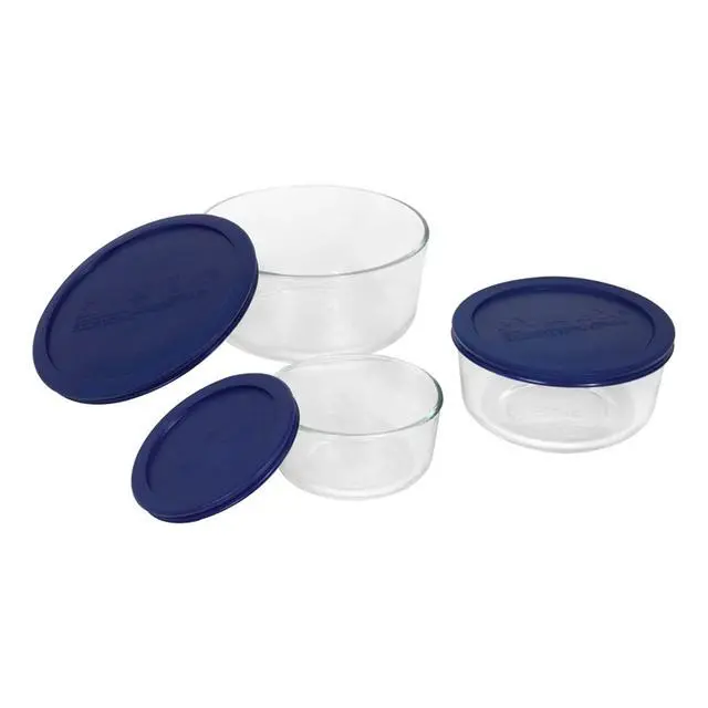 Alt view image 3 of 6 - Simply Store (3-Pack) Glass Food Storage Containers Set, (2, 4 & 7 Cup) Meal Prep Containers With Plastic BPA-Free Lids, Dishwasher & Microwave Safe